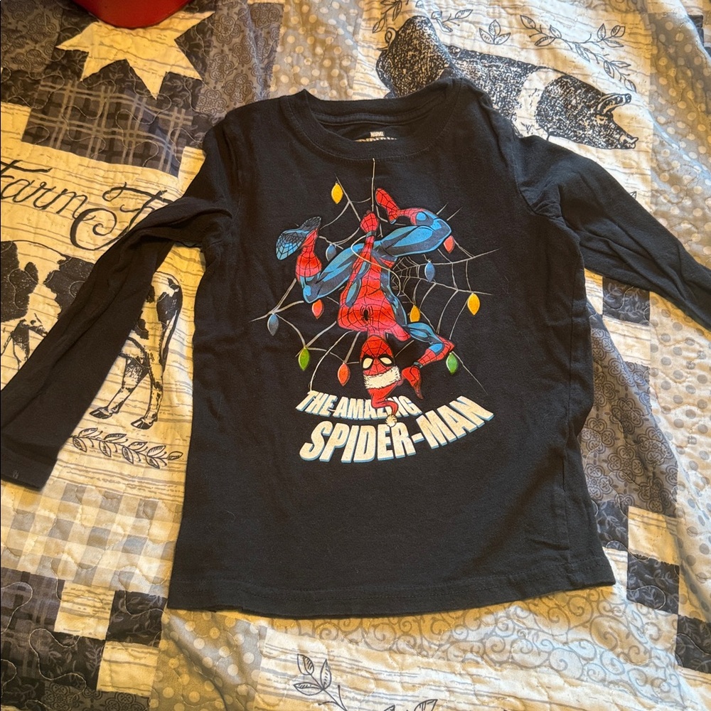 Spider-Man Christmas lights tee